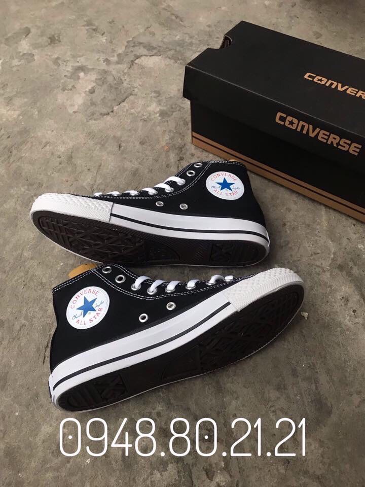 GIÀY CONVERSE ĐEN CAO CỔ (Full box)