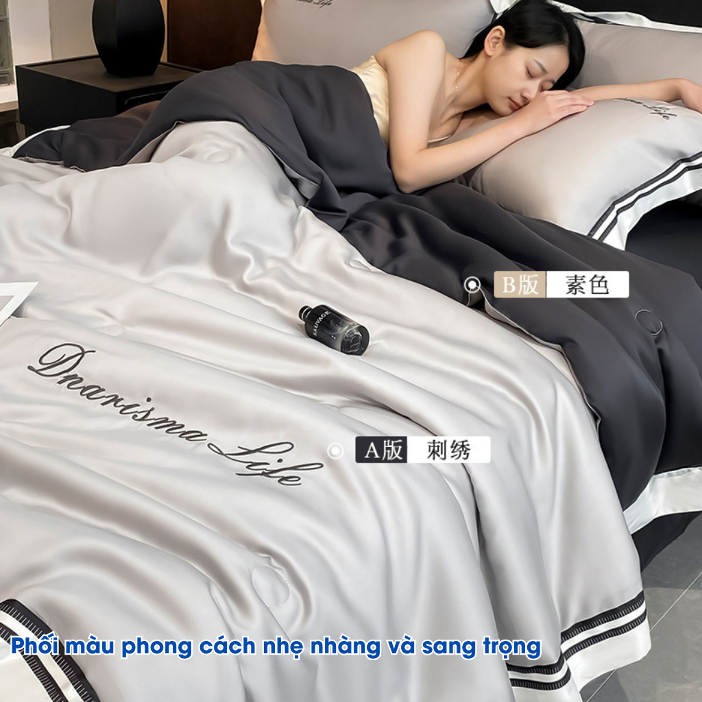 Bộ Chăn Ga 4 Món Tencel 60s Trơn Cao Cấp HERENA - Sự Lựa Chọn Hoàn Hảo Cho Mùa Hè Mát Lạnh
