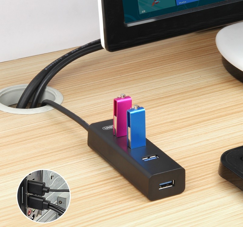 Bộ chia 4 cổng hub Usb 3.0 Unitek y-3089