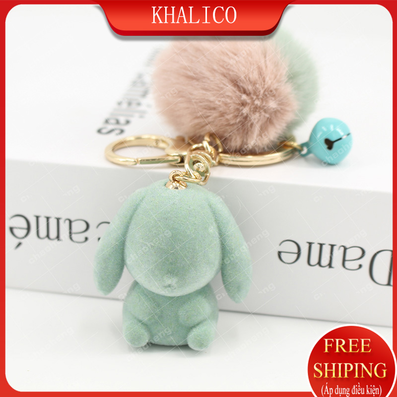 [FREESHIP] Móc khóa xe, balo, cặp đi học KHALIK hình Thỏ bông - Hàng chuẩn