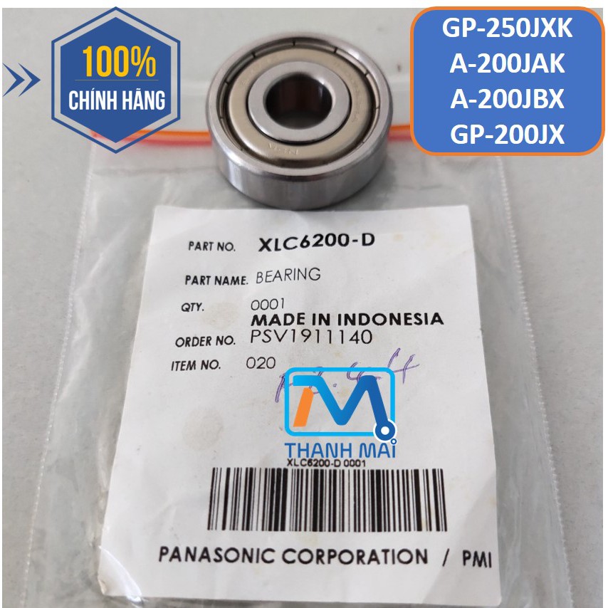 Vòng bi máy bơm nước panasonic gp-250jxk-nv5 // a-200jak // a-200jbx // gp-200jx