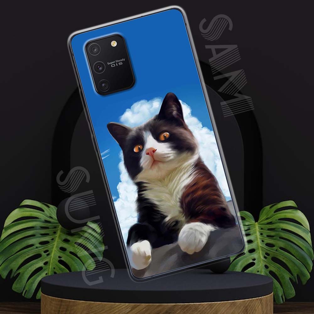 Ốp lưng Samsung S10 Lite mẫu BST Mèo lười TPU