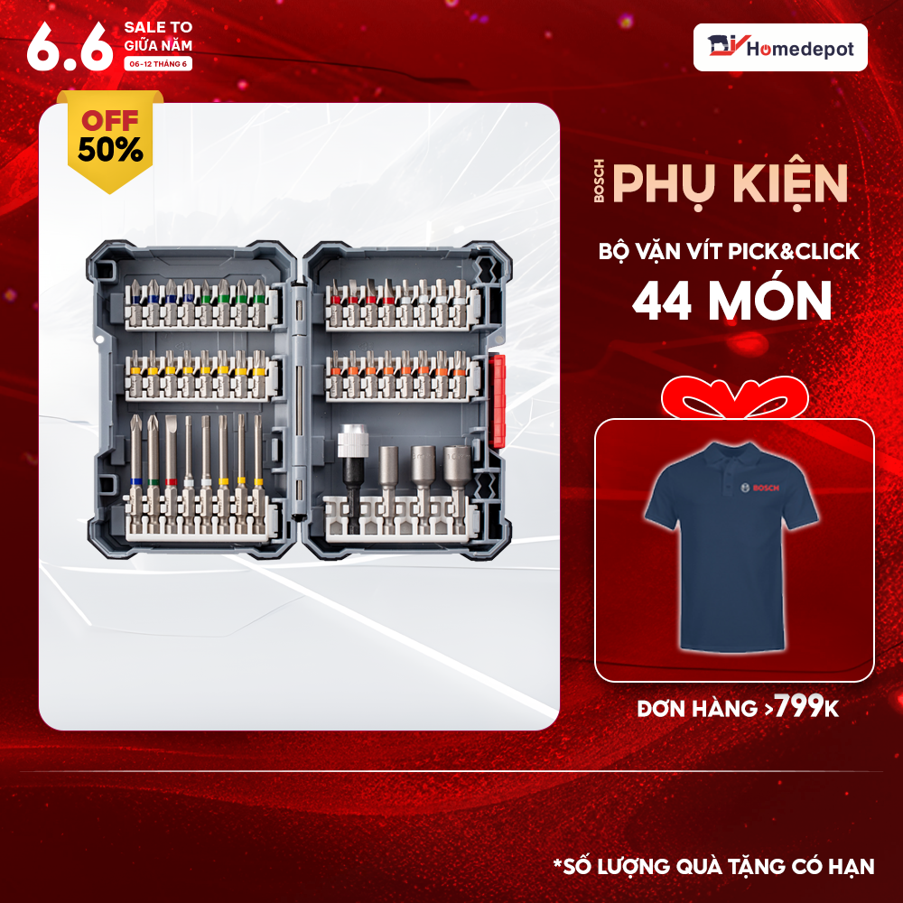 Bosch 44-Piece Pick & Click Screwdriver Set 2608522421