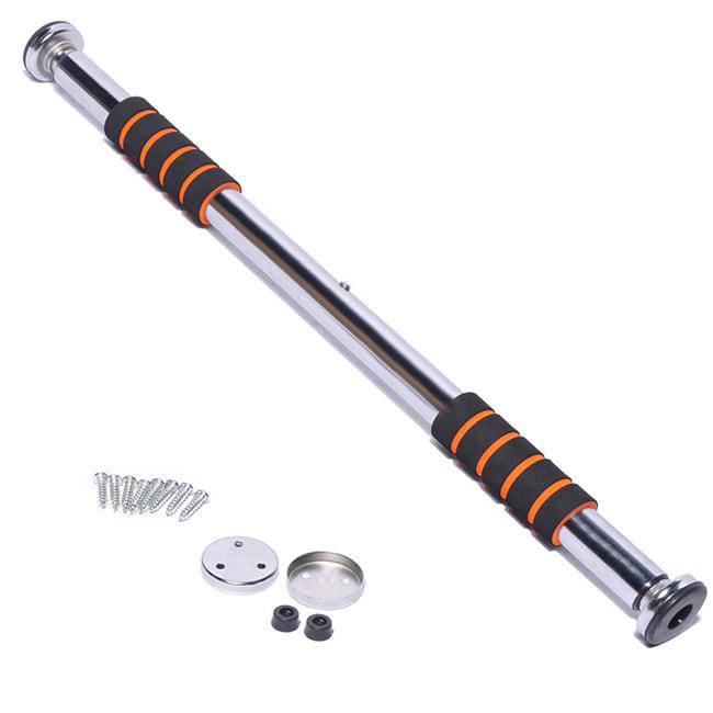 Xà đơn gắn cửa kéo rút 80-130cm lớp cao su dài toàn bộ xà kèm đầu vít tường