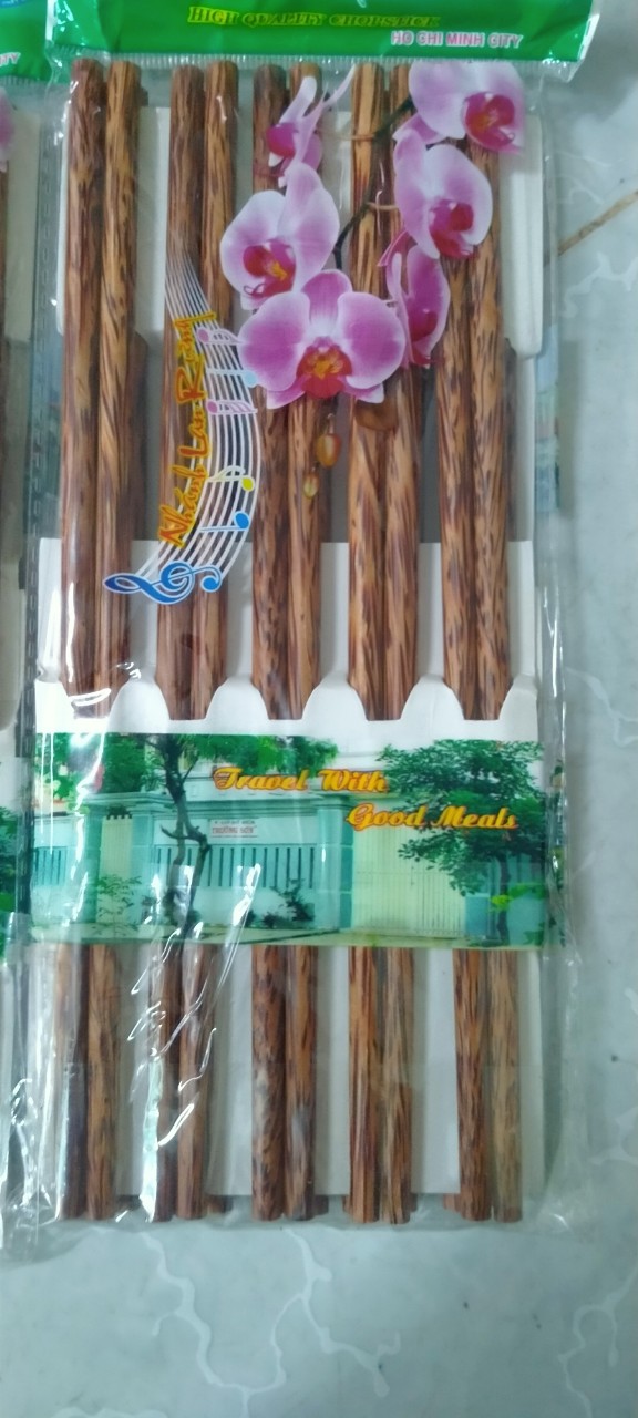 Combo 10 đôi đũa dừa Bến Tre cao cấp