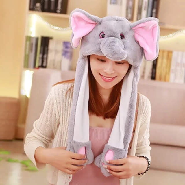 Mũ tai giật hình con vật
