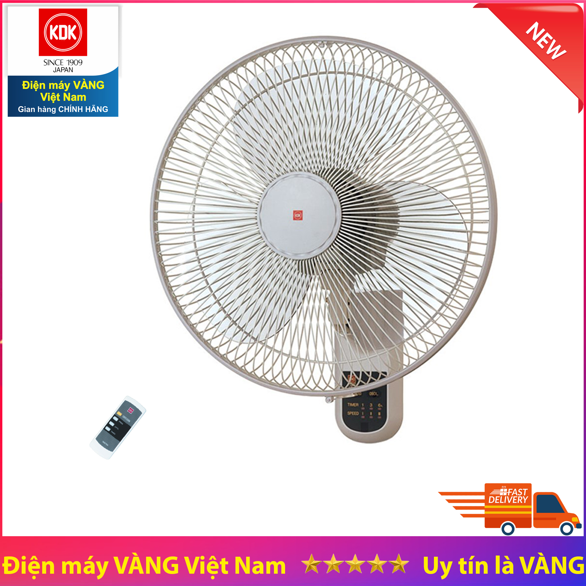 Quạt Treo Tường Malaysia KDK M40M Gray