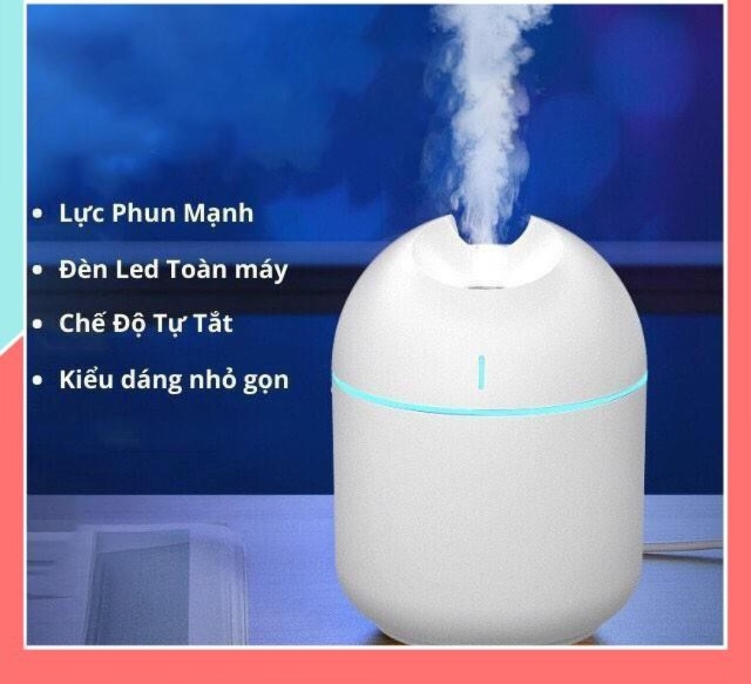 Đèn xông tinh dầu mini, máy xông tinh dầu phun sương tạo ẩm mini dx05