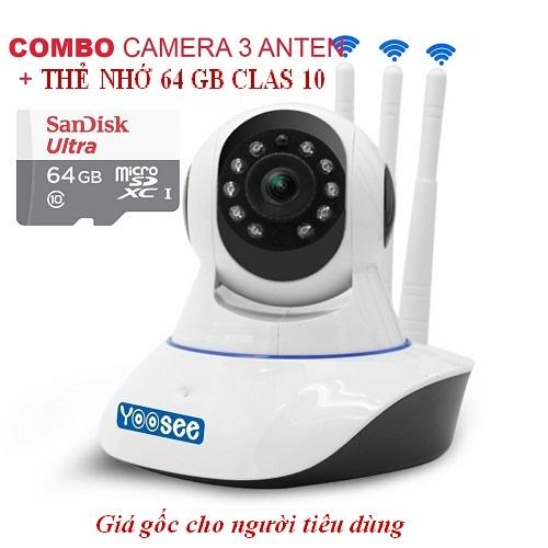 >> BÁO GIÁ (BẢO HÀNH 24 THÁNG, SALE 50%)CAMERA WIFI YOOSEE 2.0MP FULLHD 1920 X 1080,CAMERA WIFI KHÔNG DÂY HỖ TRỢ GHI ÂM, | Shopee Lazada Sendo Tiki mới nhất 54 Camera Wifi YooSee 3 Anten HD + Thẻ 64Gb BẢO HÀNH 24 THÁNG Camera IP Wifi Yoosee 3 Râu xoay 360 độ, độ phân giải FULL HD 2.0MP 1920x1080p Không Dây,Camera trong nhà,ngoài trời Camera hồng ngoại tích hợp ghi âm,lưu t