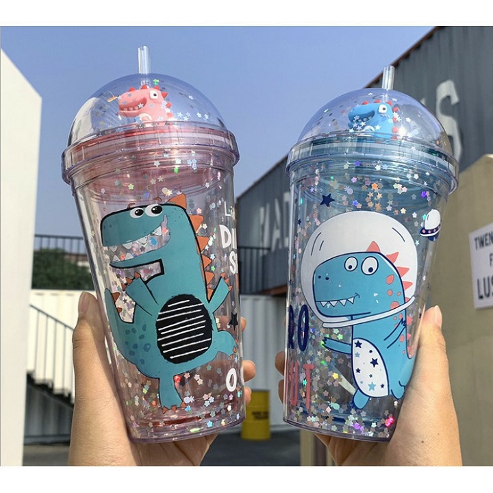 [LD] BÌNH ĐỰNG NƯỚC KHỦNG LONG 3D CUTE 500ML