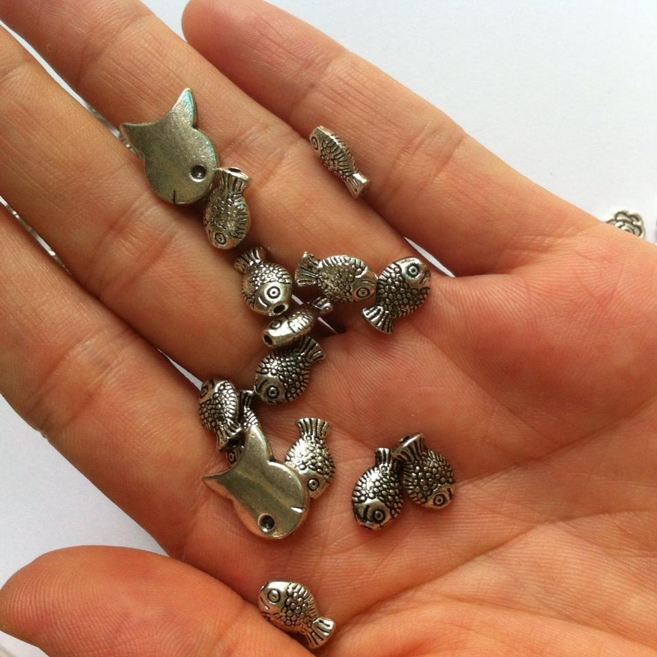 3 charm lỗ xỏ dây 1mm cước tròn