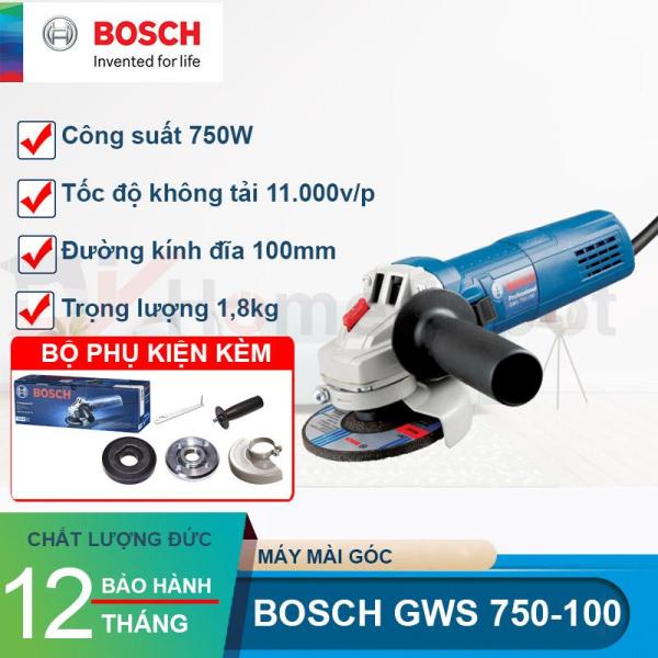 Máy mài góc Bosch GWS 750-100 Tặng đĩa cắt Bosch