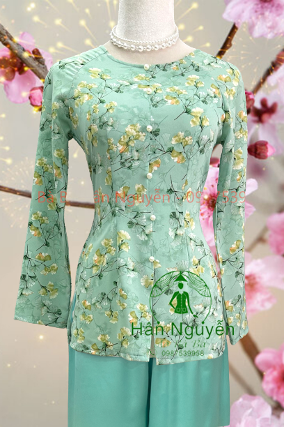 ÁO BÀ BA DÂY KÉO HOA GIÓ + QUẦN