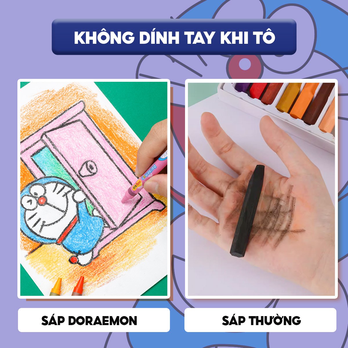 Sáp 10 Màu Colokit Doraemon CR-C04/DO