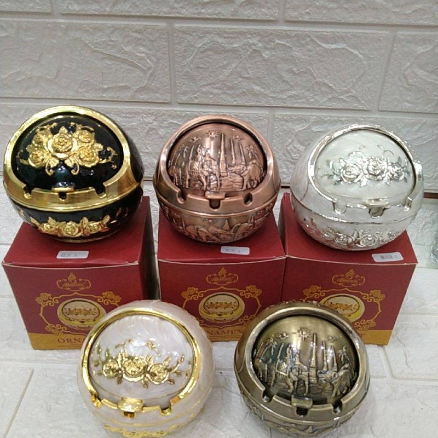 Gạt tàn con ôc đồng - gạt tàn hoàng gia sắn đủ màu deco sang xịn