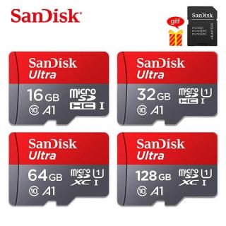 [Mã GIẢM GIÁ 26] Thẻ nhớ MicroSDXC SanDisk Ultra 64GB 32GB 16GB Class 10 U1 tốc độ 100MB s box Anh - Phiên bản mới 2020 (Đỏ) TẶNG ĐẦU LỌC THẺ thumbnail