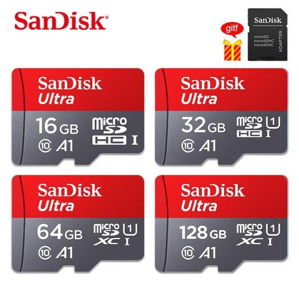Thẻ Nhớ MicroSDXC SanDisk Ultra 64GB 32GB 16GB  Class 10 80MB/s (ĐỎ) Tặng Đầu Lọc Thẻ