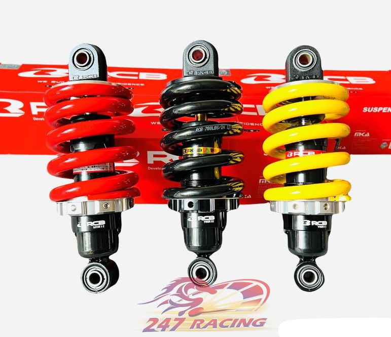 Phuộc RCB M2 gắn EXCITER 135 150 Đen Ty Vàng và Đỏ và Vàng hàng chính hãng Bảo Hành 12 tháng RACING BOY