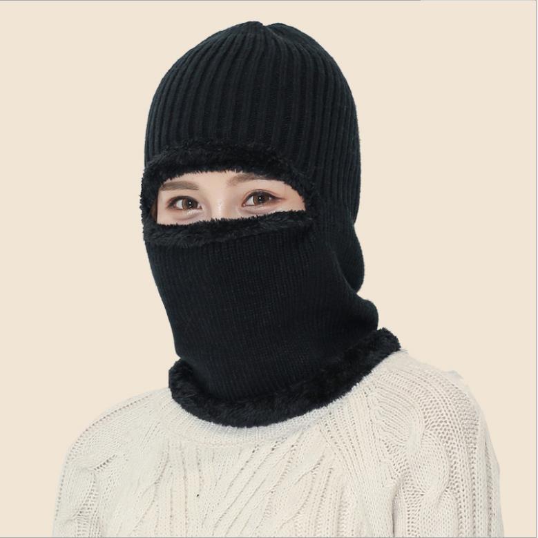 Mũ len trùm đầu lót lông che kín mặt kiểu ninja 1 dáng 3 phong cách