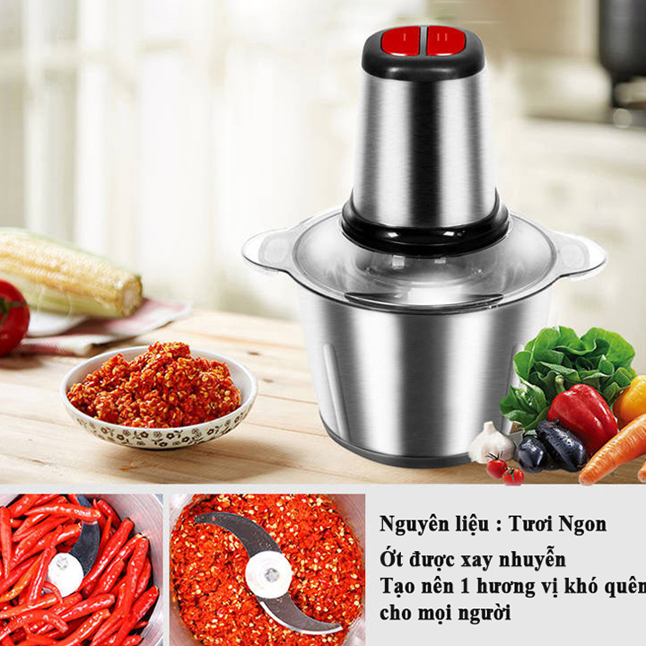 Máy xay thịt và thực phẩm 2 lít công suất 300W