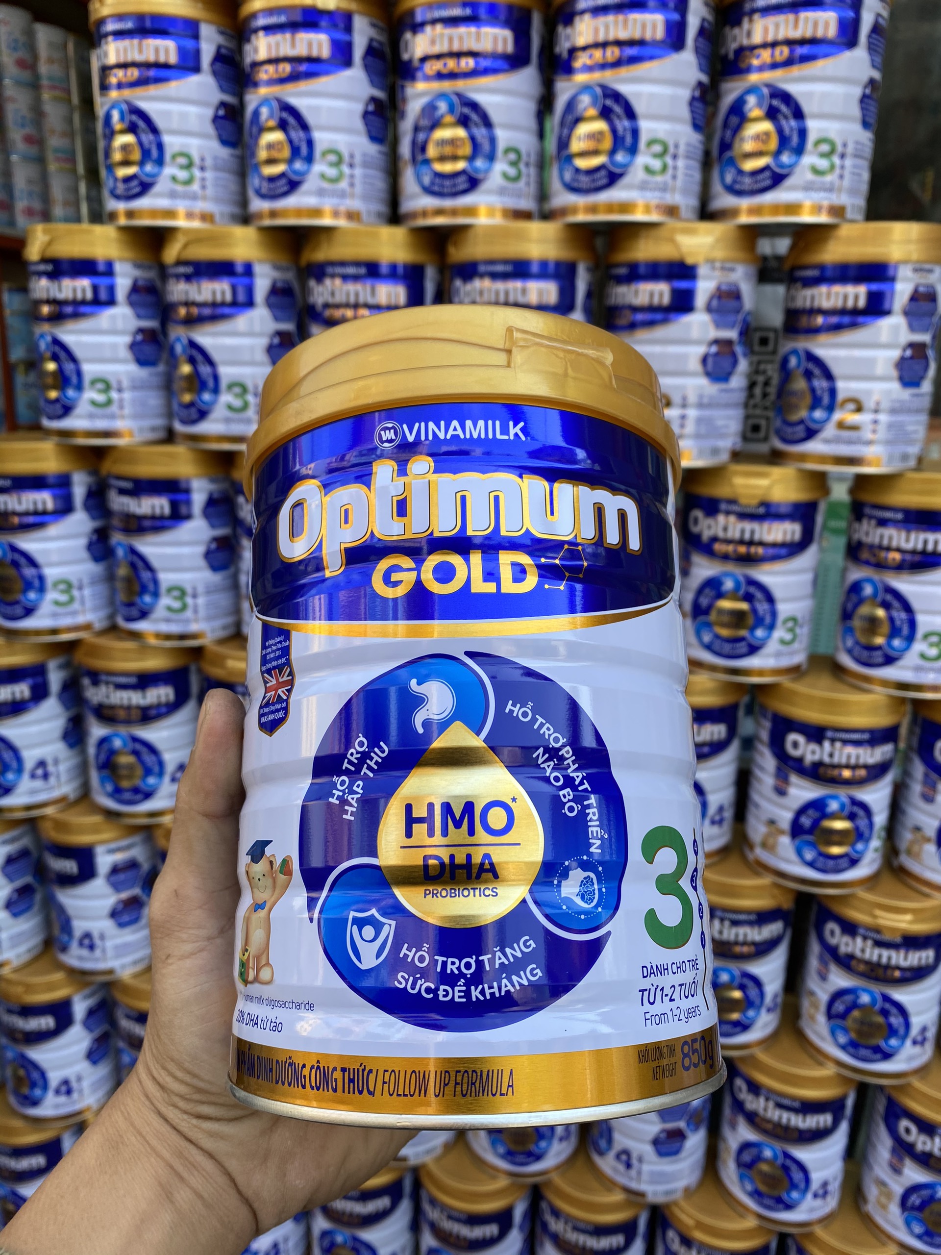 Sữa bột Optimum Gold 1,2,3,4 mẫu mới 850gr