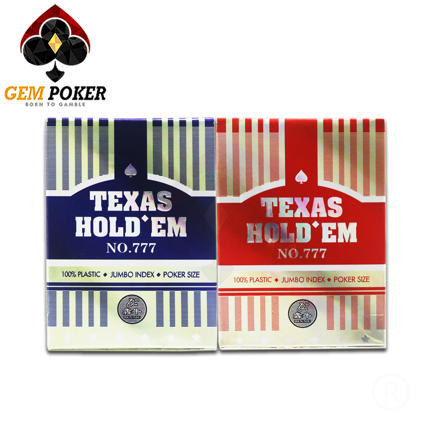 BÀI POKER TEXAS 777 PLASTIC