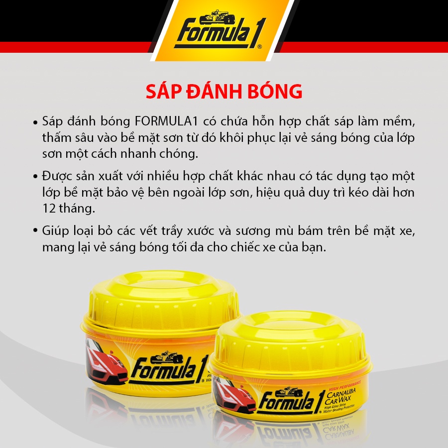 Sáp đánh bóng Ô tô - xe máy FORMULA 1 (227g)