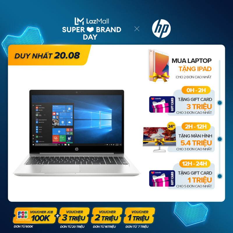 [SIÊU SALE HP 20.08] Laptop HP ProBook 455 G7 1A1B1PA R7-4700U | 15.6 Full HD | 8GB RAM | 512GB SSD |  WIN 10