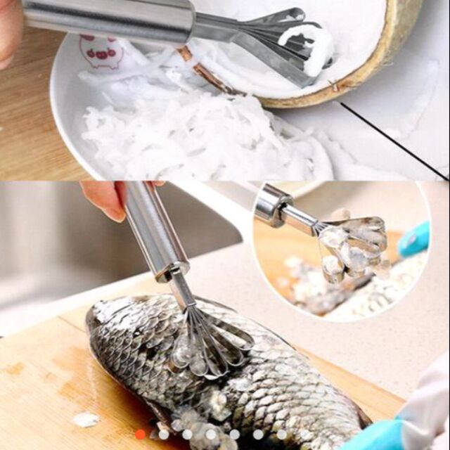 Dụng cụ đánh vảy cá, nạo dừa tiện lợi, nhanh chóng, sạch sẽ