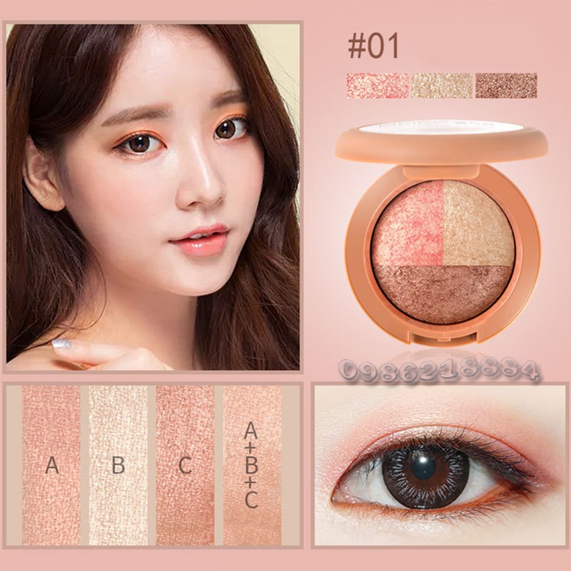 Phấn mắt 3 ô màu MEIKOGEE MKG3