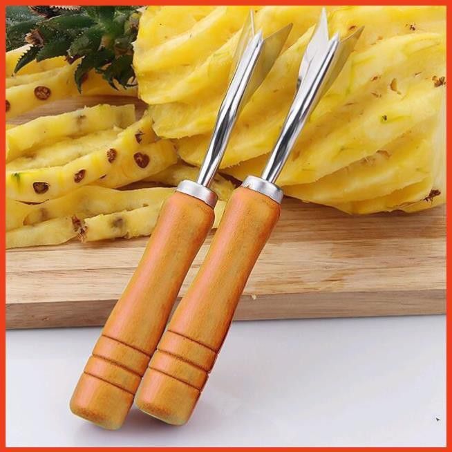 Dao gọt mắt dứa cán gỗ, dễ gọt và nhanh (ảnh thật)