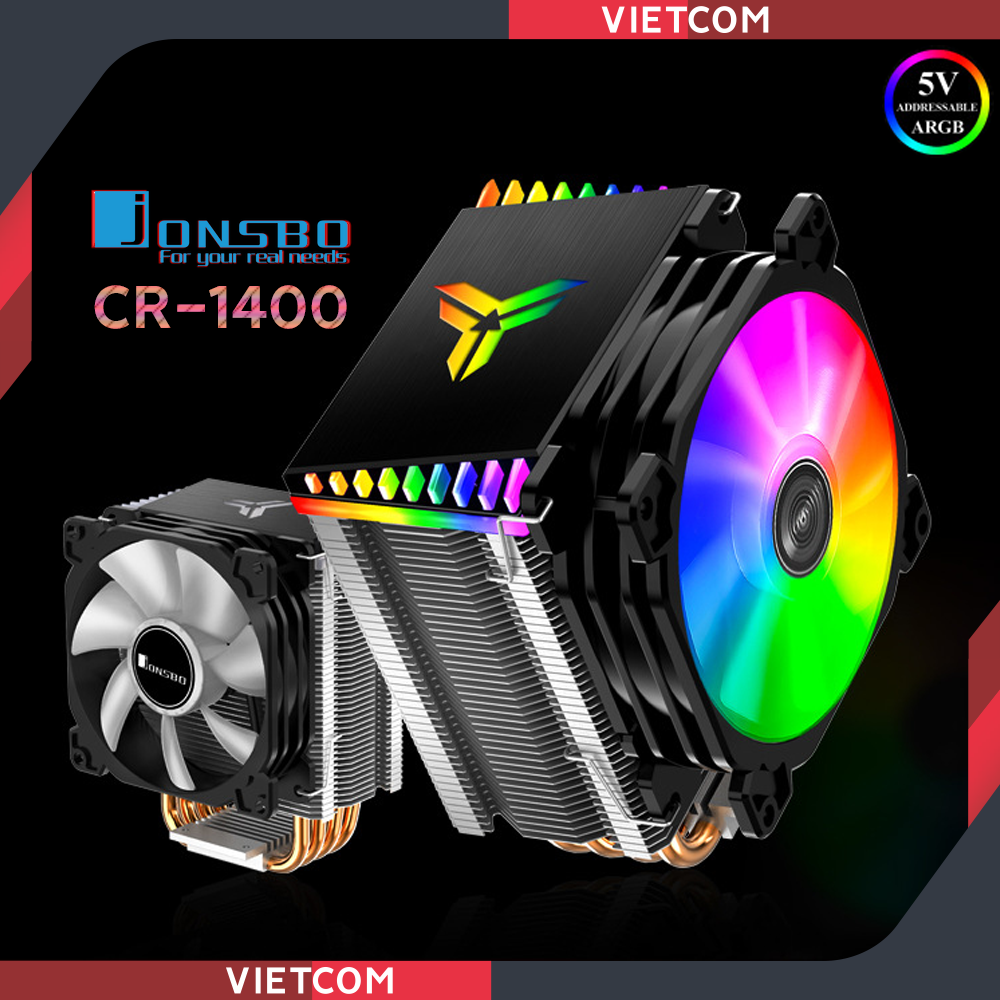 Quạt tản nhiệt cpu jonsbo cr-1000gt led đồng bộ mainboard