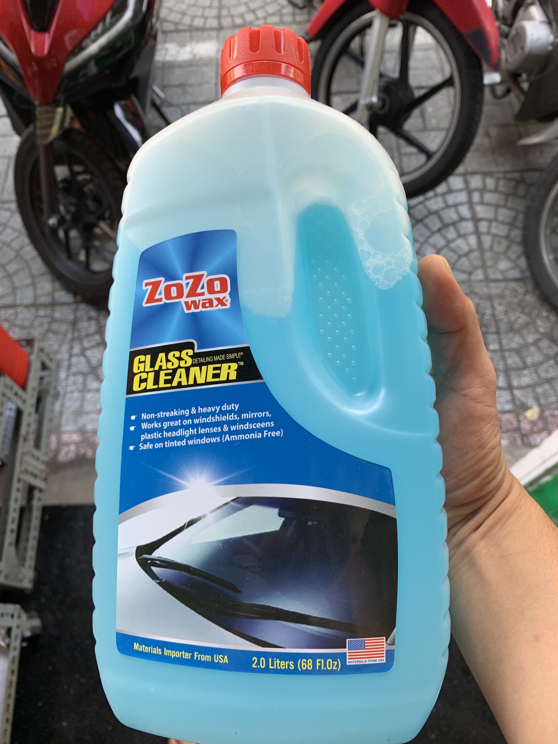 [HCM]NƯỚC RỬA KÍNH ZOZO WAX 2L