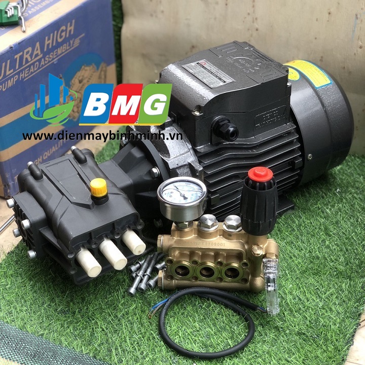 Máy rửa xe cao áp 3Kw đầu Shinko pitong sứ