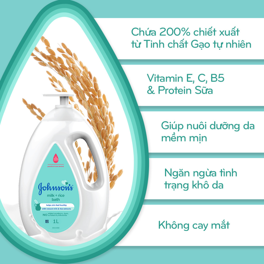 Johnson's Milk + Rice Baby Bath 500ml
