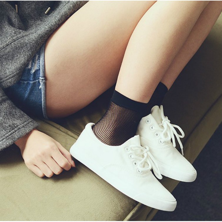 Tất chân lưới ngắn Hàn Quốc Fishnet
