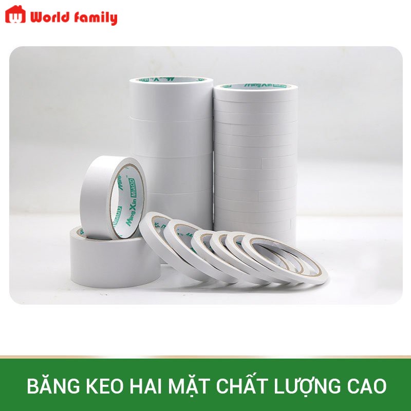 Băng Keo giấy 2 Mặt Nhiều Kích Thước