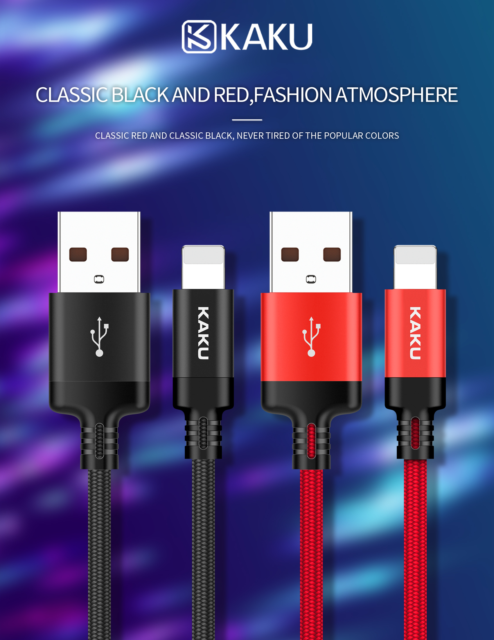 Cáp sạc 2 mét Kaku 284 Lightning