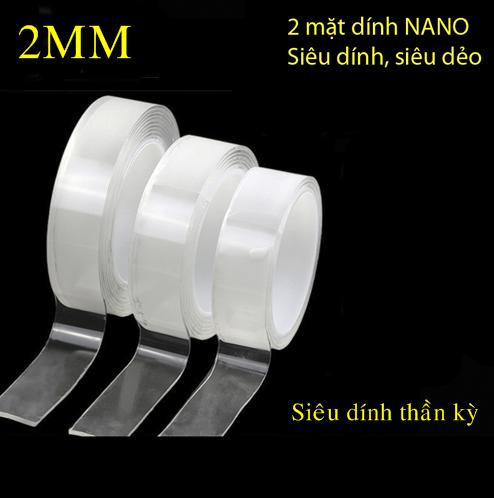 [HCM]Băng Dính Silicon Băng Keo 2 Mặt Trong Suốt Siêu Dính thần Kỳ (loại 2mmx1mx3cm)