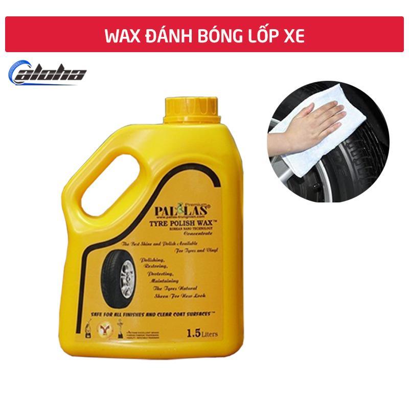 PALLAS Tyre polish wax 1.5L. Dung dịch đánh bóng lốp xe, Wax đánh bóng vỏ xe (lốp xe), bảo dưỡng các loại bánh xe ô tô, xe hơi, xe tải, xe khách_P-1501