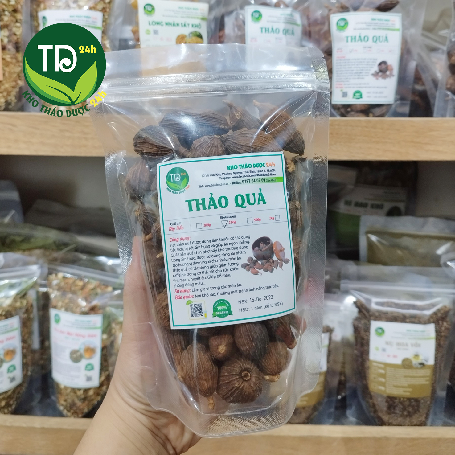 [100 gram] Thảo quả khô sấy sạch, làm gia vị phở, mai quế lộ, lạp xưởng, ngâm gà ủ muối, hương liệu làm cà phê, bánh kẹo | Kho thảo dược 24h