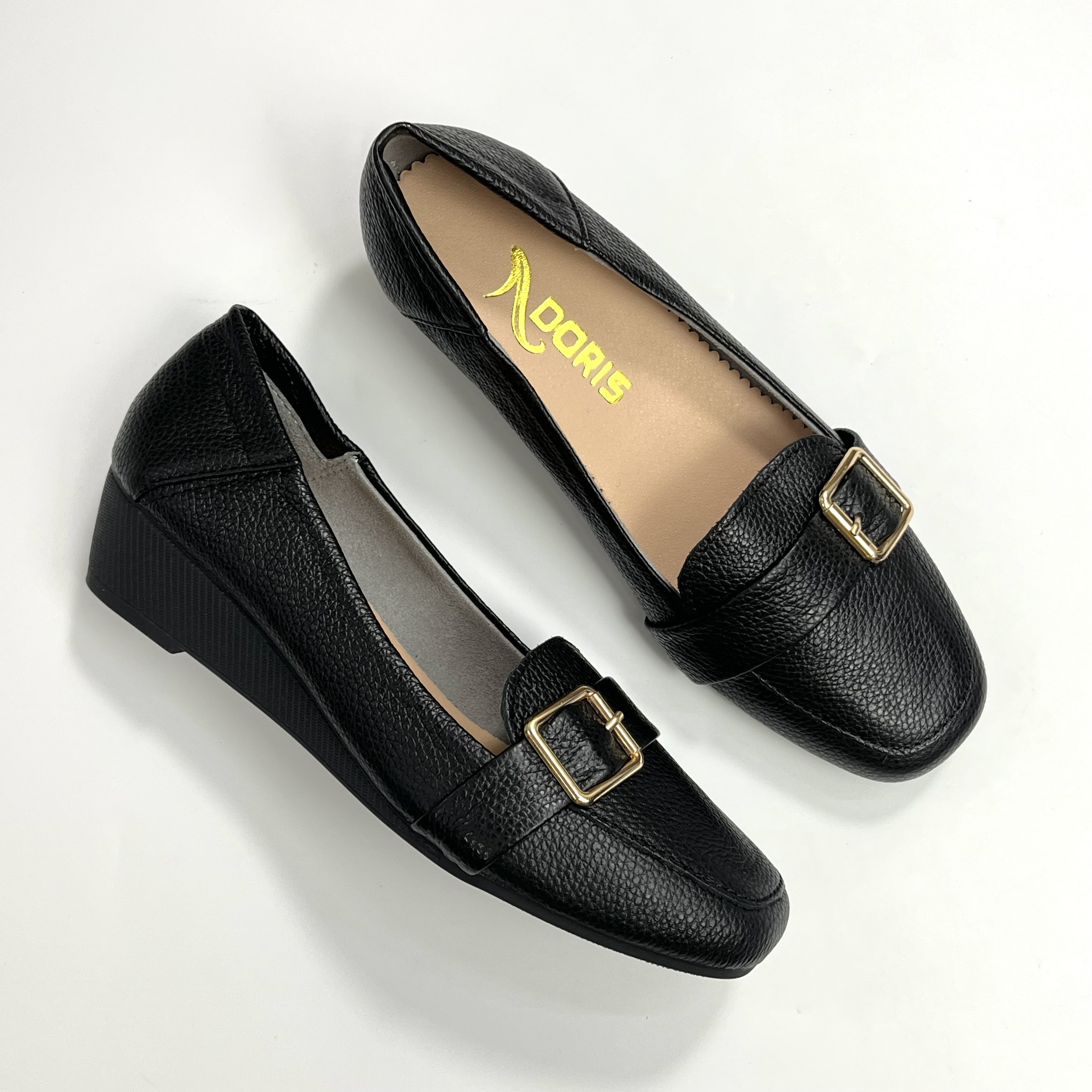 Giày búp bê đế xuồng da thật 3cm mũi vuông DORIS DR307
