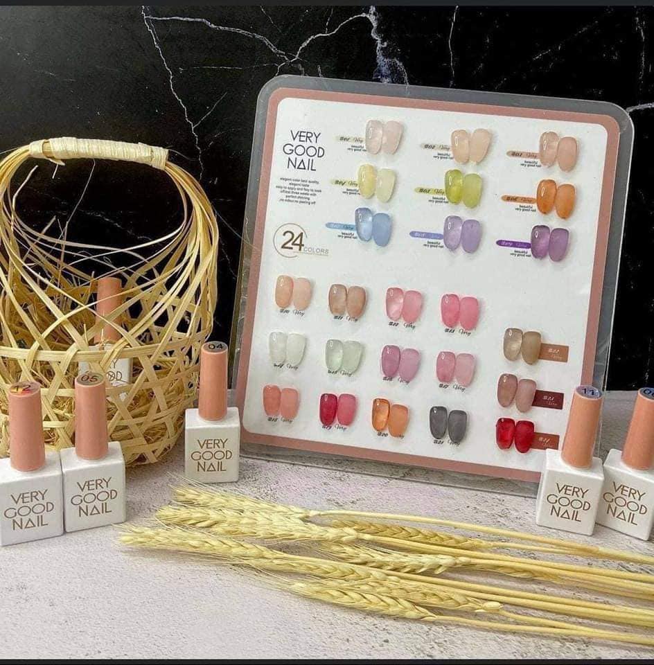 Sét sơn thạch 24 chai very good nail ( tẶng kèm bảng màu )