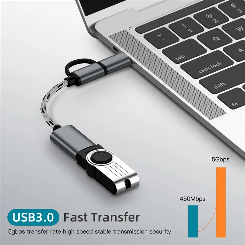 USB 3.0 OTG adapter cable, Type-C Micro USB to USB 3.0 interface, phone charging cable, phone converter, 2-in-1