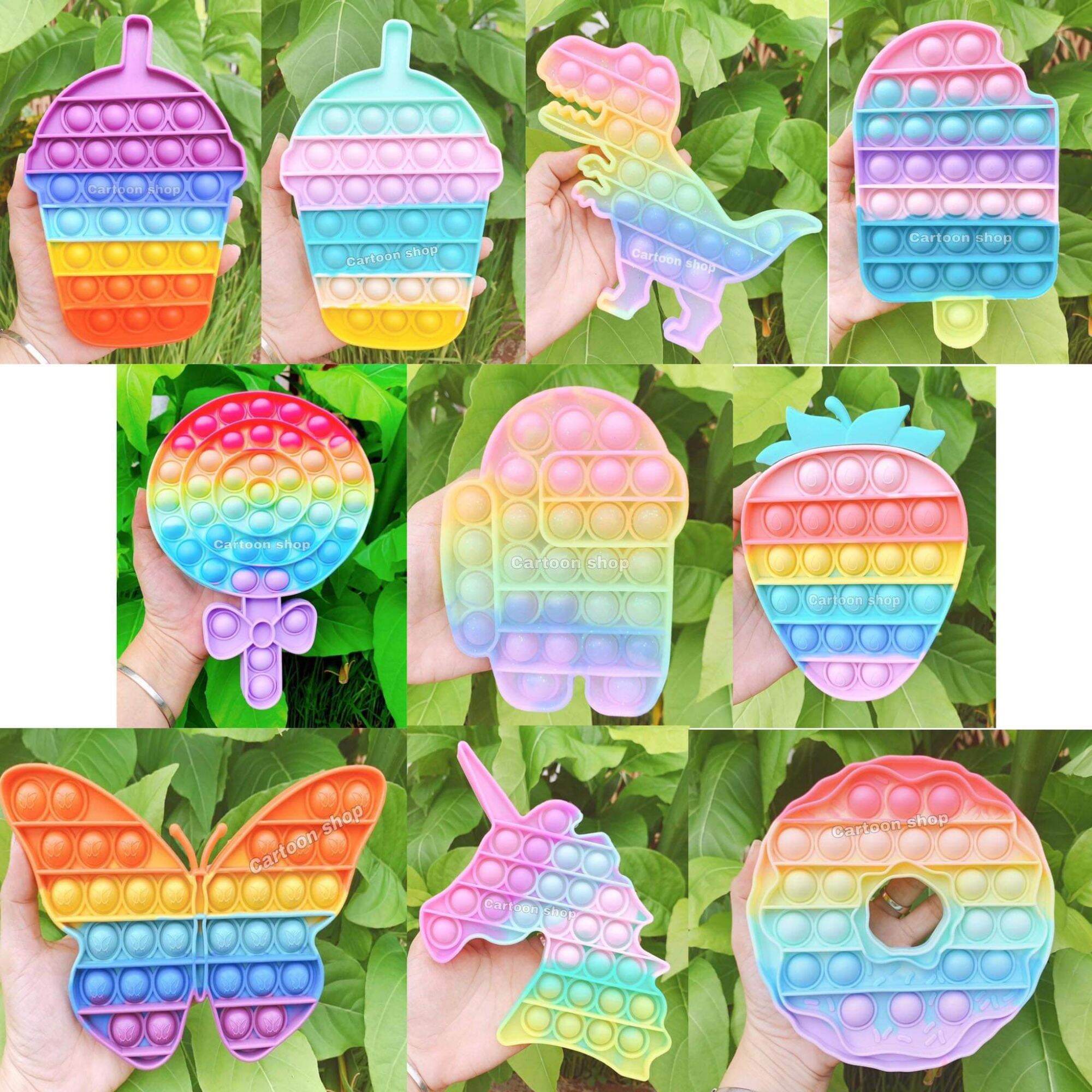 [MUA 2 GIẢM 5%][HCM](SẴN HÀNG) POP IT RAINBOW đồ chơi bấm bong bóng giảm căng thẳng