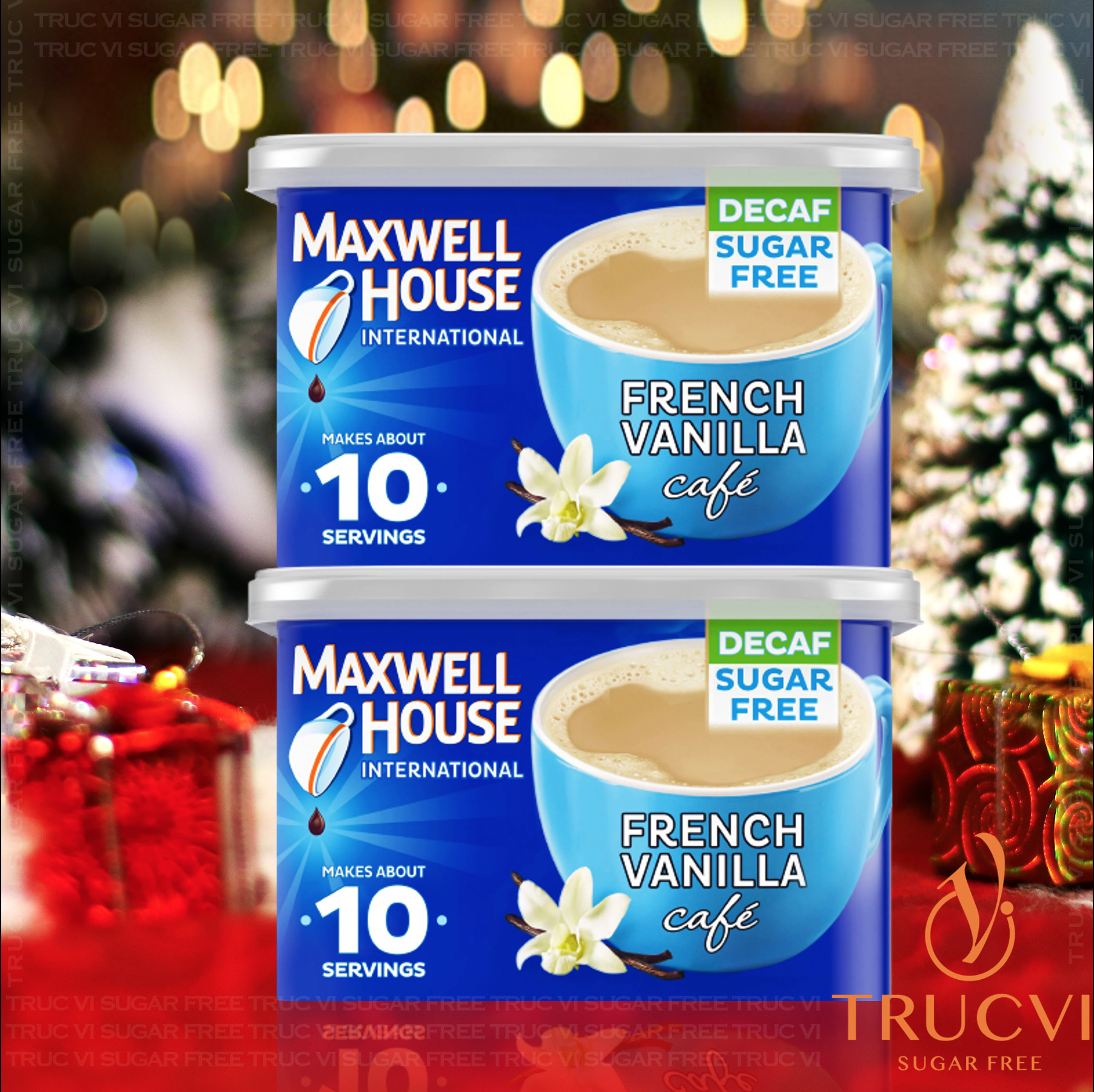 Cafe bột Không đường Không Cafein MaxWell House( eat clean, keto, tiểu đường)