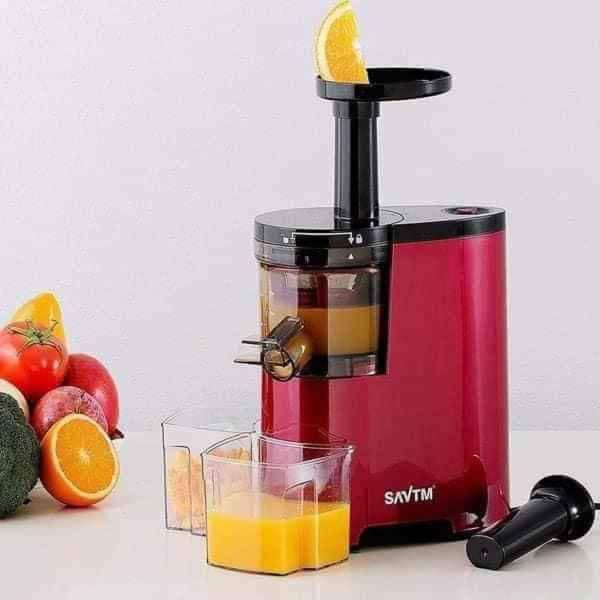 Máy ép trái cây tốc đó chậm cao cấp SATVM JE-07 (Màu đỏ)