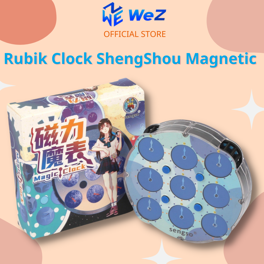 Rubik Clock SHENGSHOU Magnetic Có Nam Châm - Đồng Hồ Nam Châm SengSo