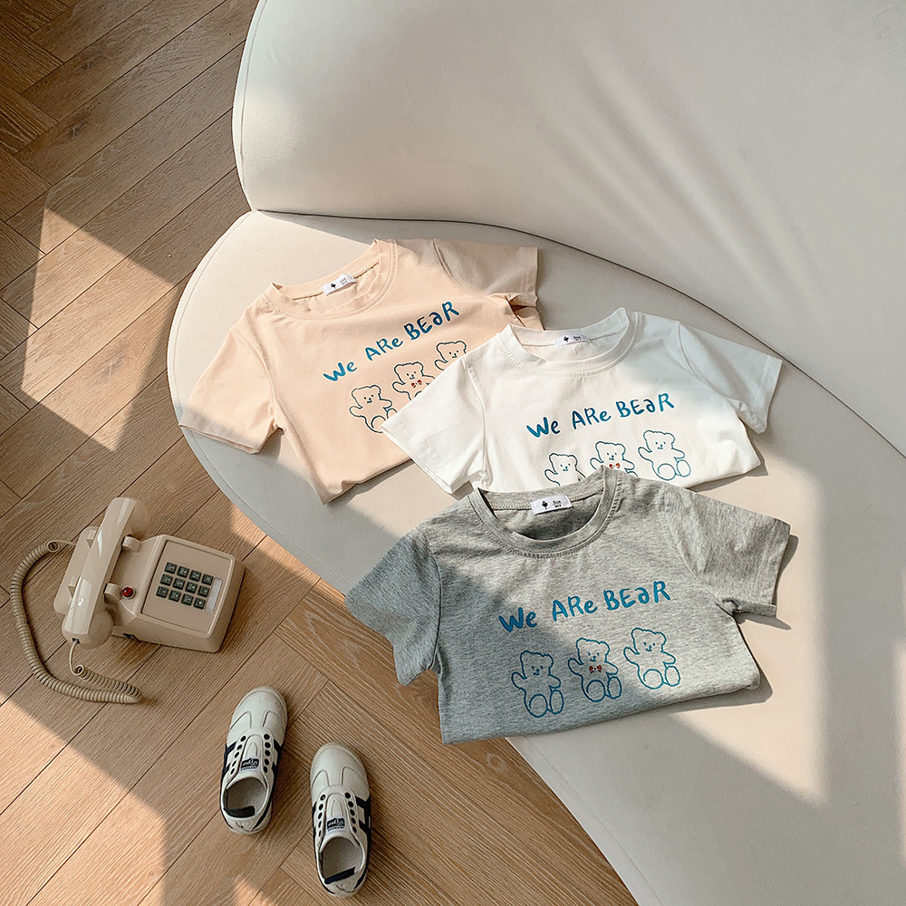 áo thun cotton mẫu we are bear (size 5-90kg)