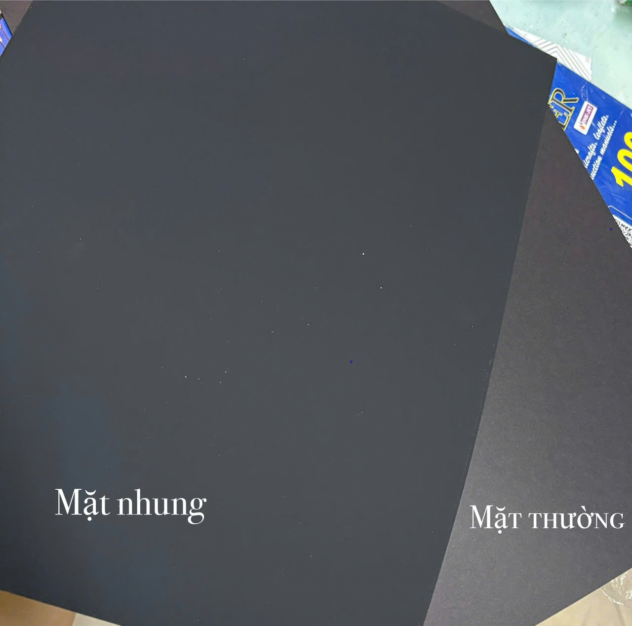 Giấy đen Grand A4/A3 (100 tờ/tập) 180gsm 1 mặt nhung